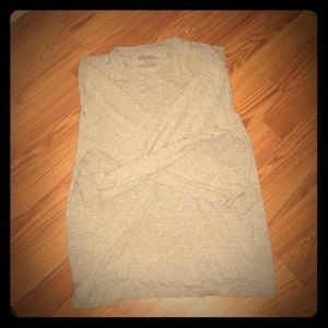 XL gray v neck long sleeve